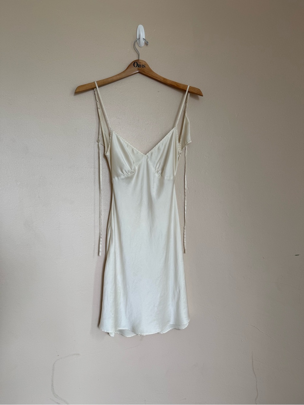 100% Silk (2000) Ivory Tie-Back Victoria’s Secret Slip